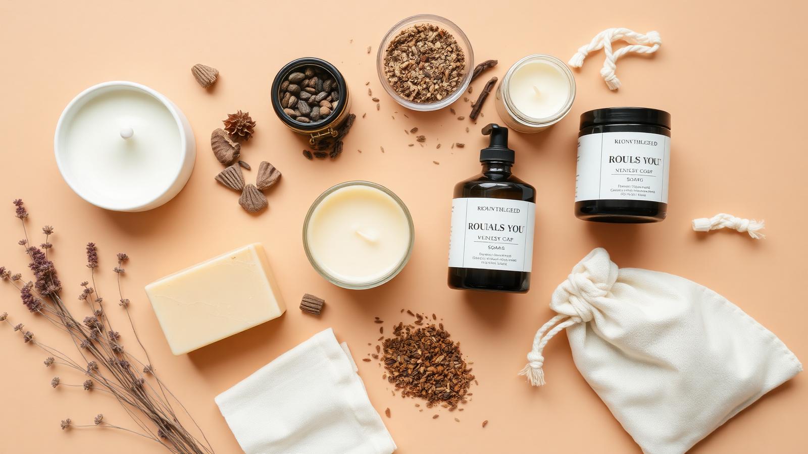 Wellness store flatlay